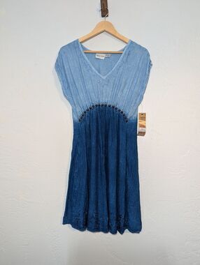 Raya Sun Boho Hippie Beach Vacation Mini Dress Cute Lightweight Flowy Summer NWT